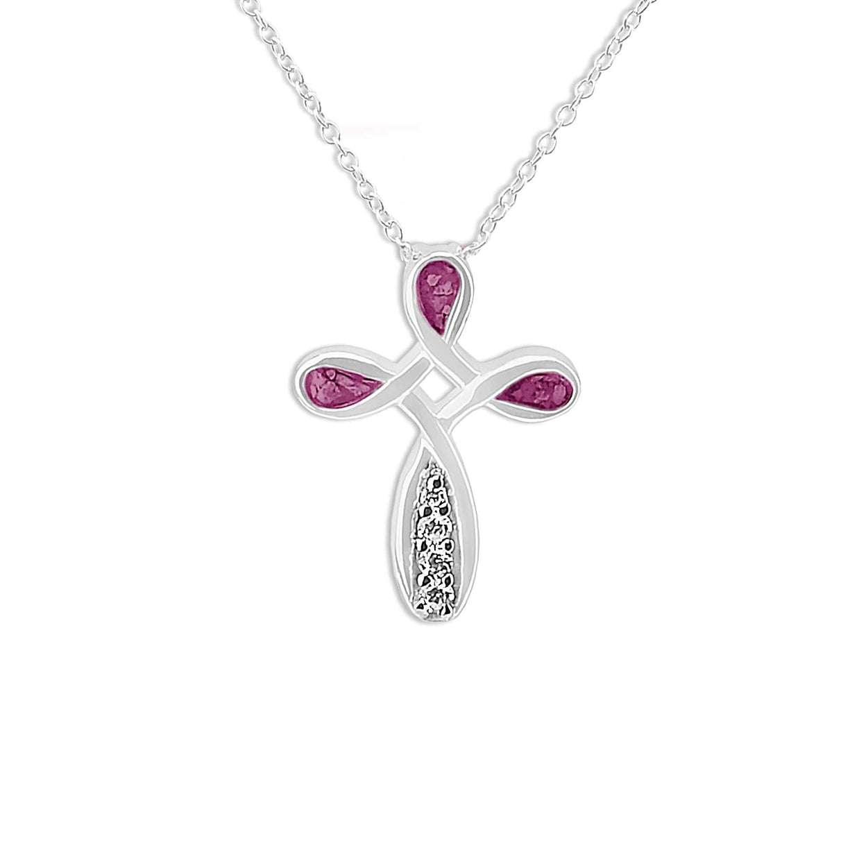Load image into Gallery viewer, EverWith™ Unisex Celtic Cross Memorial Ashes Pendant with Swarovski Crystals - EverWith Memorial Jewellery - Trade