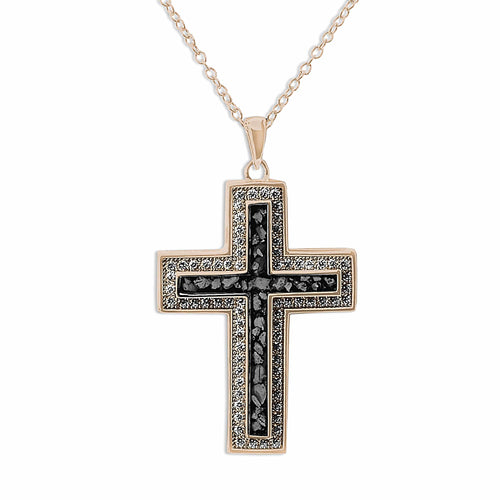 EverWith™ Unisex Cross Memorial Ashes Pendant with Swarovski Crystals - EverWith Memorial Jewellery - Trade