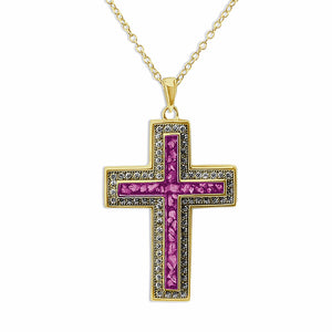 EverWith™ Unisex Cross Memorial Ashes Pendant with Swarovski Crystals - EverWith Memorial Jewellery - Trade