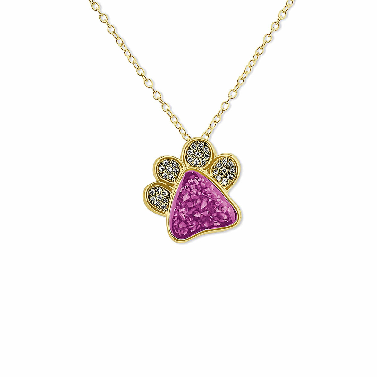 Load image into Gallery viewer, EverWith™ Unisex Paw Print Memorial Ashes Pendant with Swarovski Crystals - EverWith Memorial Jewellery - Trade