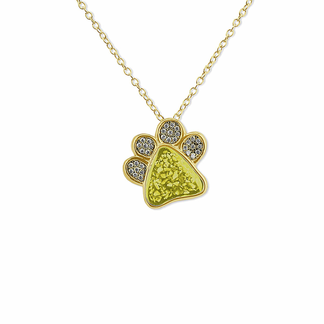 Load image into Gallery viewer, EverWith™ Unisex Paw Print Memorial Ashes Pendant with Swarovski Crystals - EverWith Memorial Jewellery - Trade