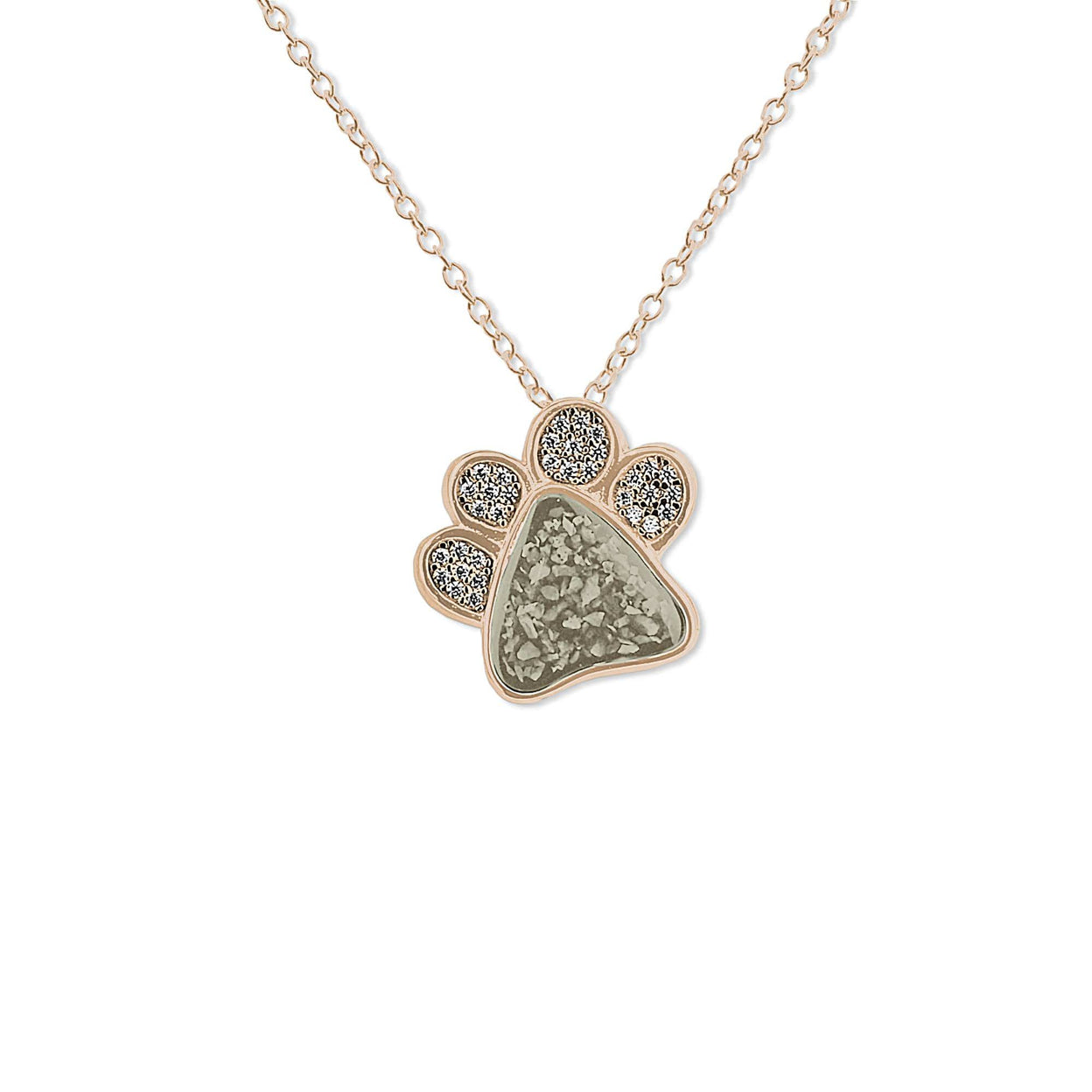 Load image into Gallery viewer, EverWith™ Unisex Paw Print Memorial Ashes Pendant with Swarovski Crystals - EverWith Memorial Jewellery - Trade