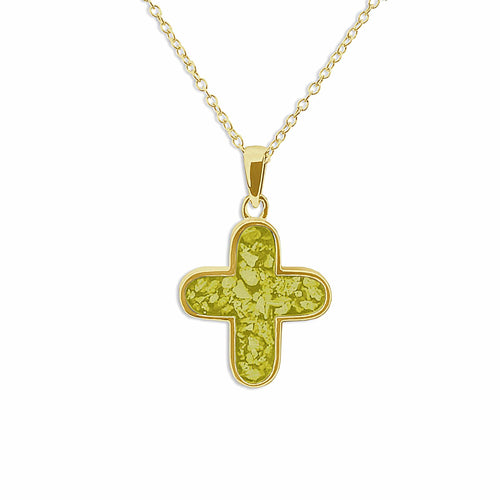 EverWith™ Unisex Rounded Cross Memorial Ashes Pendant - EverWith Memorial Jewellery - Trade