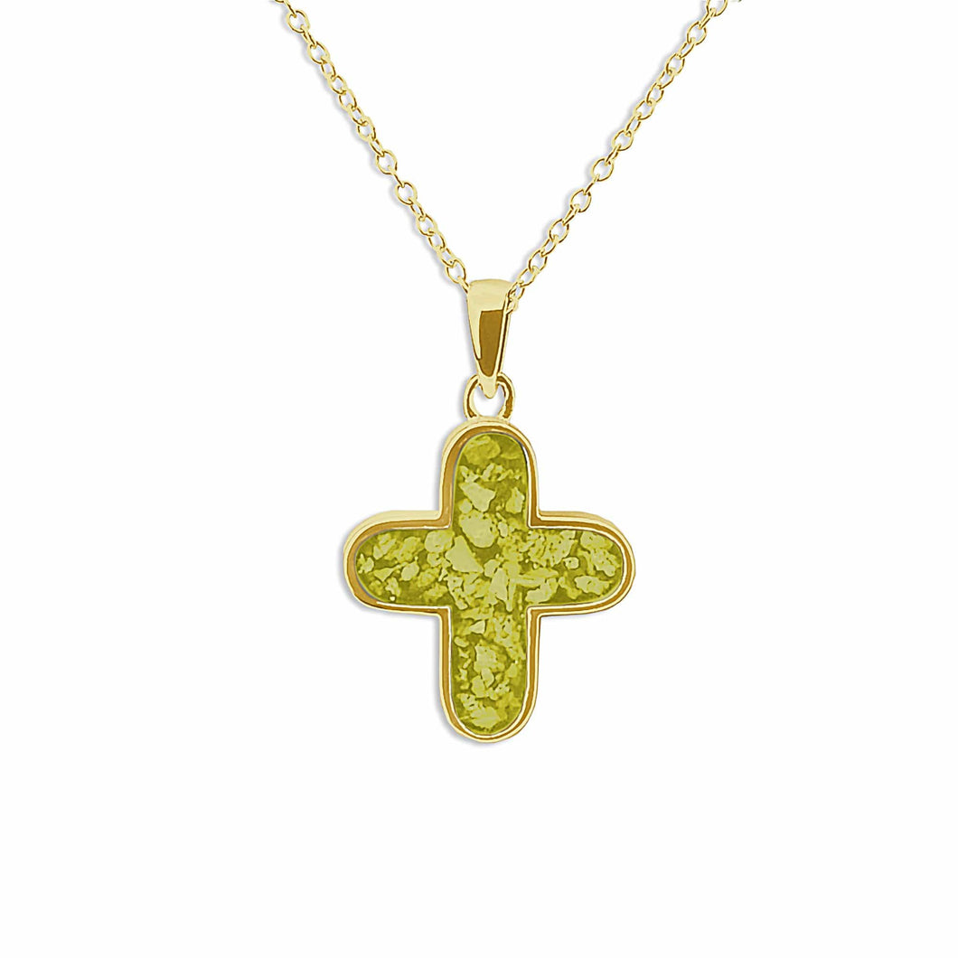 EverWith™ Unisex Rounded Cross Memorial Ashes Pendant - EverWith Memorial Jewellery - Trade