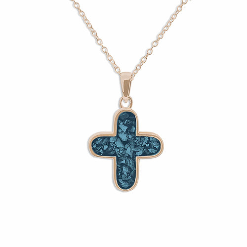 EverWith™ Unisex Rounded Cross Memorial Ashes Pendant - EverWith Memorial Jewellery - Trade