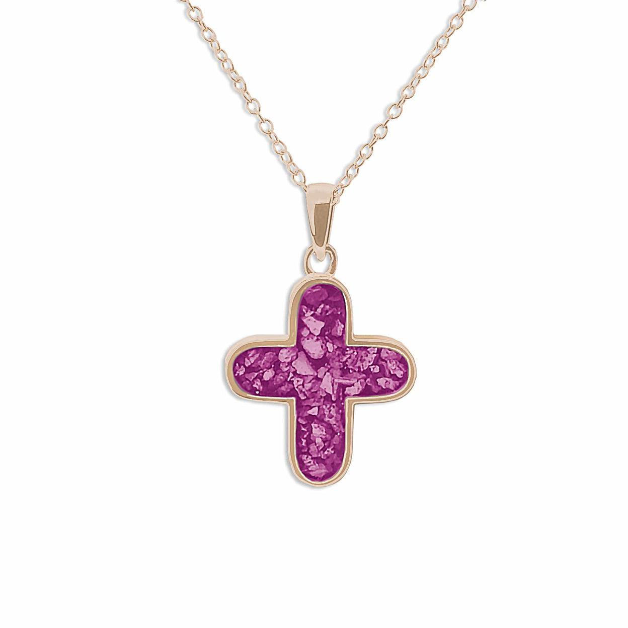 Load image into Gallery viewer, EverWith™ Unisex Rounded Cross Memorial Ashes Pendant - EverWith Memorial Jewellery - Trade