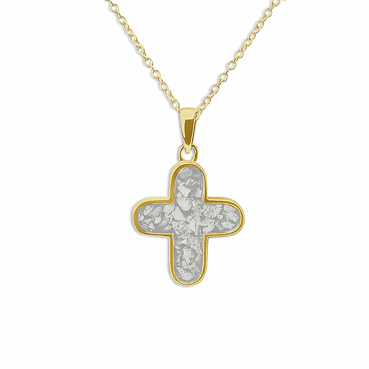 Load image into Gallery viewer, EverWith™ Unisex Rounded Cross Memorial Ashes Pendant - EverWith Memorial Jewellery - Trade