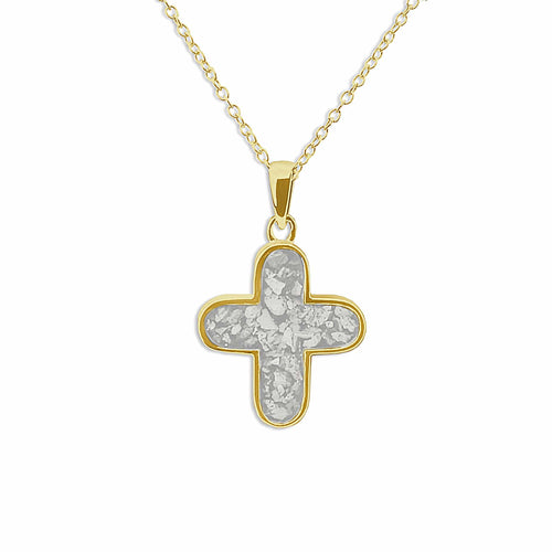 EverWith™ Unisex Rounded Cross Memorial Ashes Pendant - EverWith Memorial Jewellery - Trade