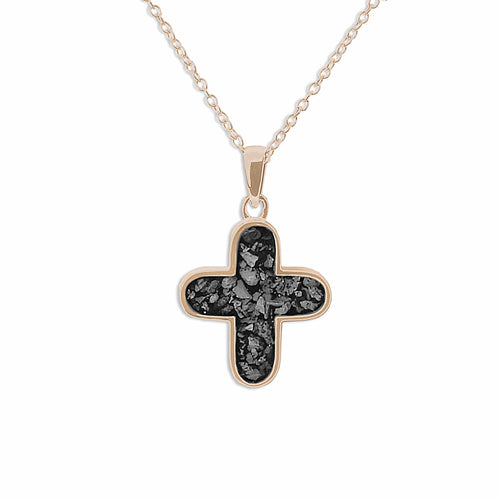 EverWith™ Unisex Rounded Cross Memorial Ashes Pendant - EverWith Memorial Jewellery - Trade