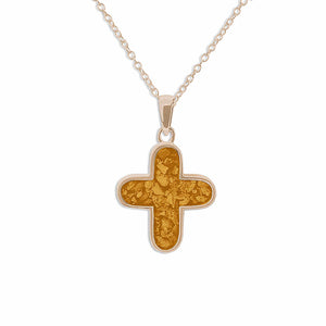EverWith™ Unisex Rounded Cross Memorial Ashes Pendant - EverWith Memorial Jewellery - Trade