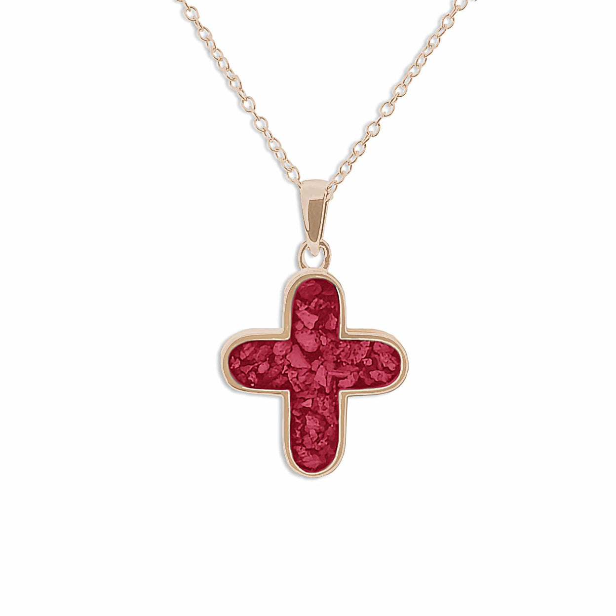 Load image into Gallery viewer, EverWith™ Unisex Rounded Cross Memorial Ashes Pendant - EverWith Memorial Jewellery - Trade