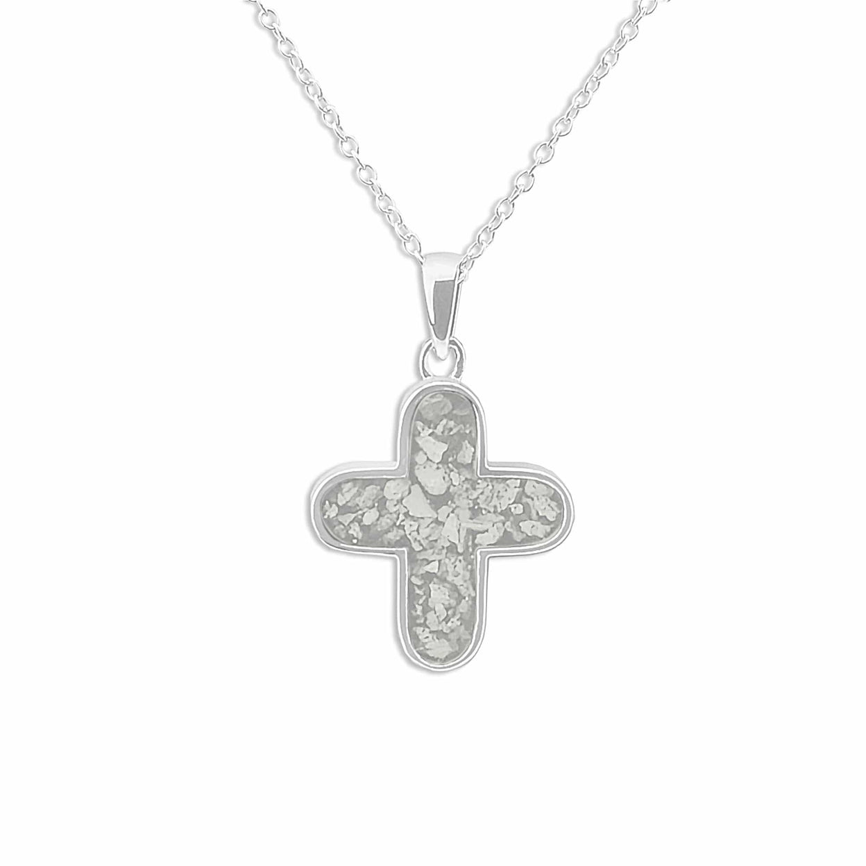 Load image into Gallery viewer, EverWith™ Unisex Rounded Cross Memorial Ashes Pendant - EverWith Memorial Jewellery - Trade