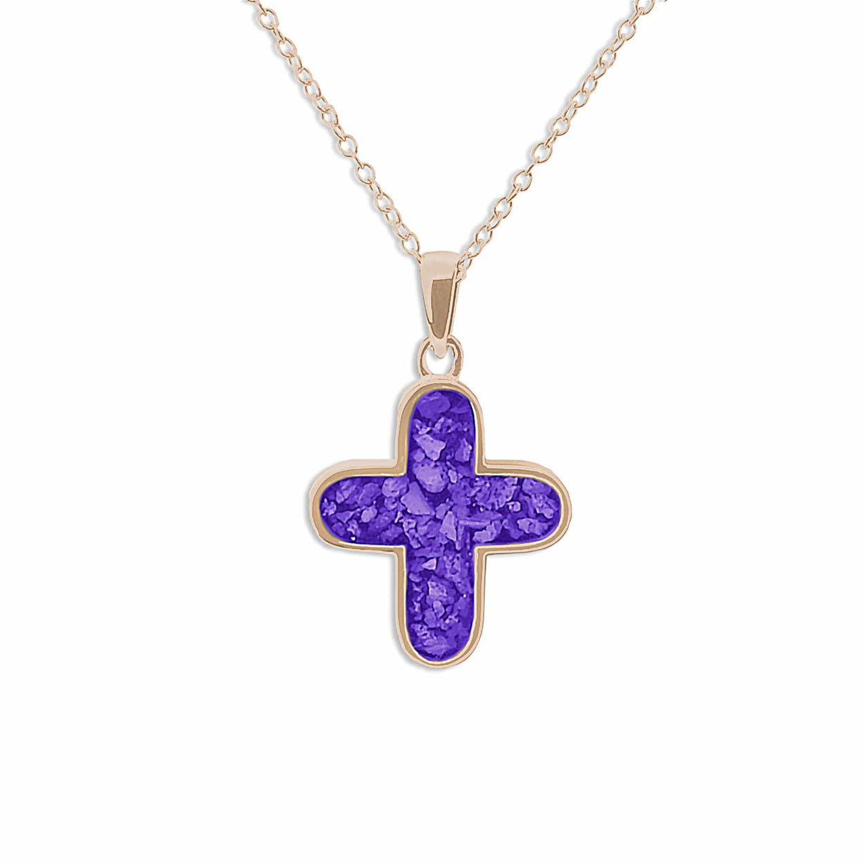 Load image into Gallery viewer, EverWith™ Unisex Rounded Cross Memorial Ashes Pendant - EverWith Memorial Jewellery - Trade