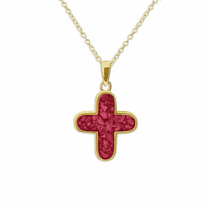 EverWith™ Unisex Rounded Cross Memorial Ashes Pendant - EverWith Memorial Jewellery - Trade