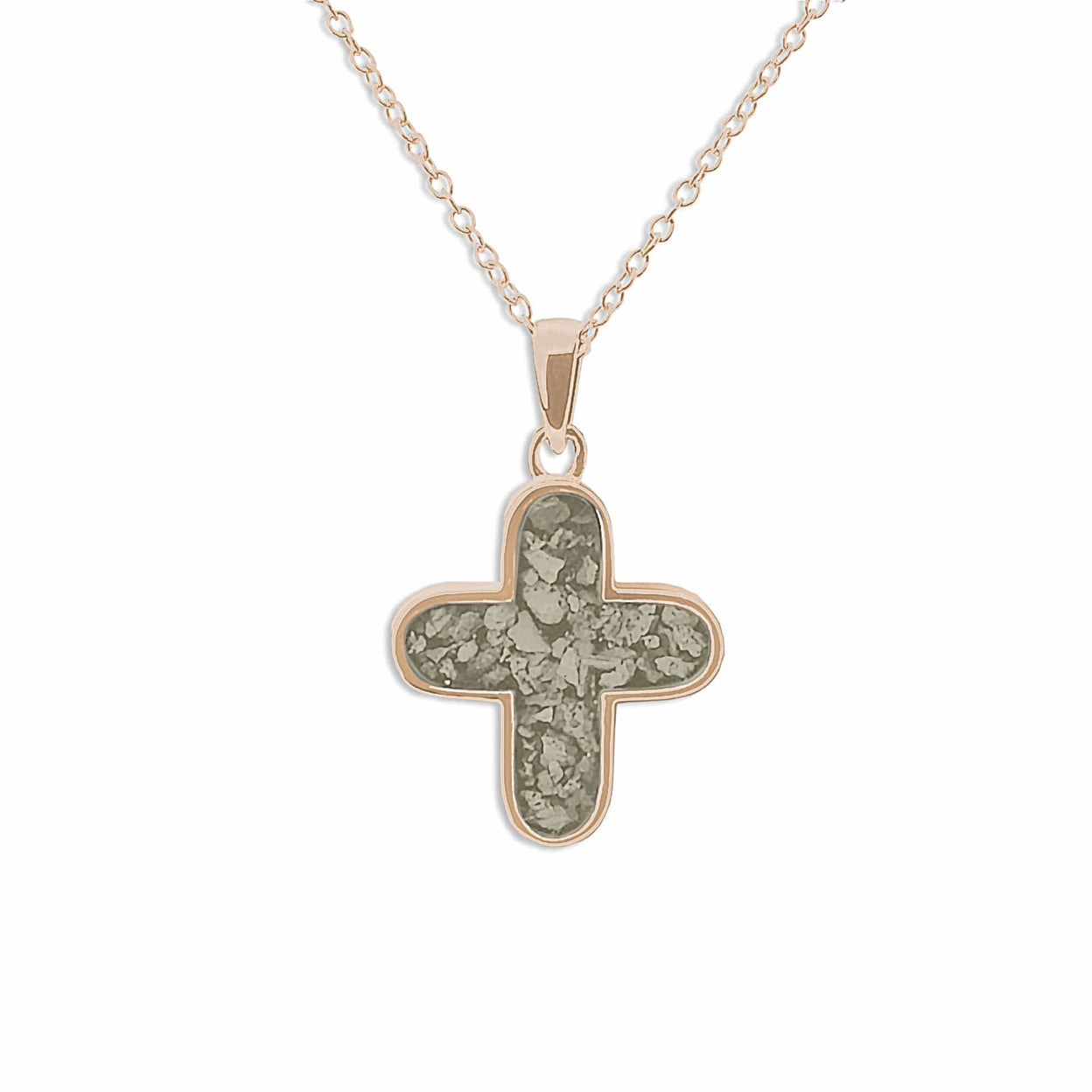 Load image into Gallery viewer, EverWith™ Unisex Rounded Cross Memorial Ashes Pendant - EverWith Memorial Jewellery - Trade