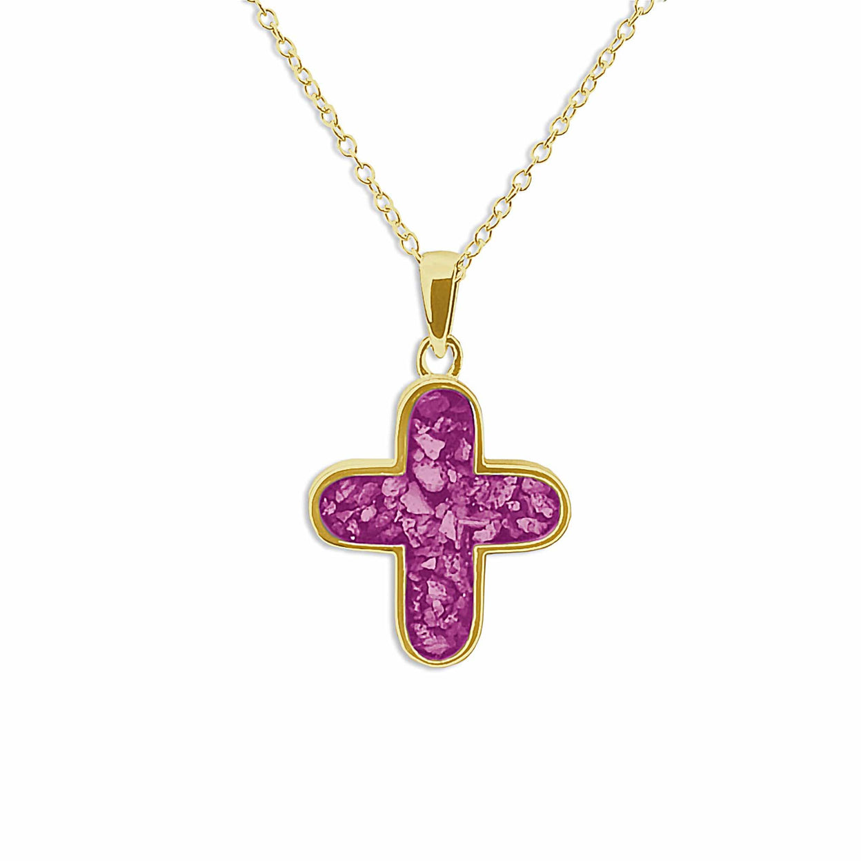 Load image into Gallery viewer, EverWith™ Unisex Rounded Cross Memorial Ashes Pendant - EverWith Memorial Jewellery - Trade