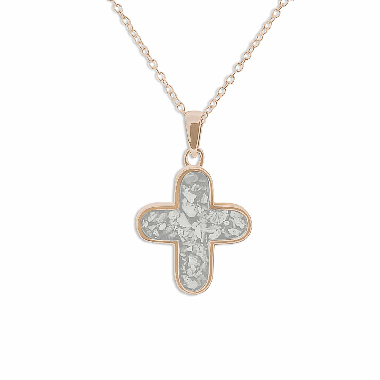 Load image into Gallery viewer, EverWith™ Unisex Rounded Cross Memorial Ashes Pendant - EverWith Memorial Jewellery - Trade