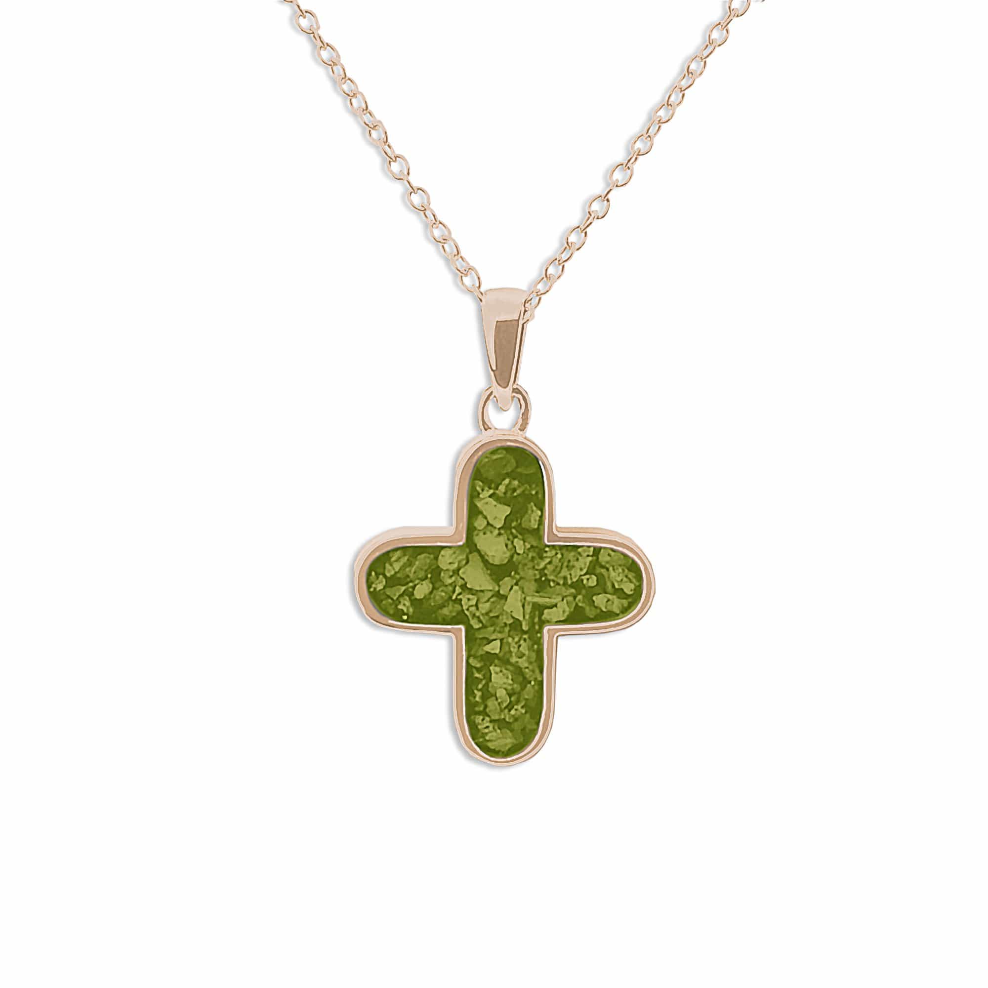 EverWith™ Unisex Rounded Cross Memorial Ashes Pendant - EverWith Memorial Jewellery - Trade