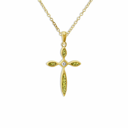 EverWith™ Unisex Solace Cross Memorial Ashes Pendant with Swarovski Crystal - EverWith Memorial Jewellery - Trade