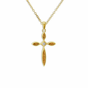 EverWith™ Unisex Solace Cross Memorial Ashes Pendant with Swarovski Crystal - EverWith Memorial Jewellery - Trade