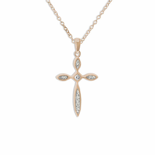 EverWith™ Unisex Solace Cross Memorial Ashes Pendant with Swarovski Crystal - EverWith Memorial Jewellery - Trade