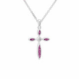 EverWith™ Unisex Solace Cross Memorial Ashes Pendant with Swarovski Crystal - EverWith Memorial Jewellery - Trade