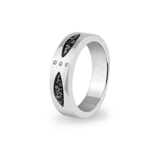 EverWith™ Unisex Three Together Memorial Ashes Ring with Swarovski Crystals - EverWith Memorial Jewellery - Trade