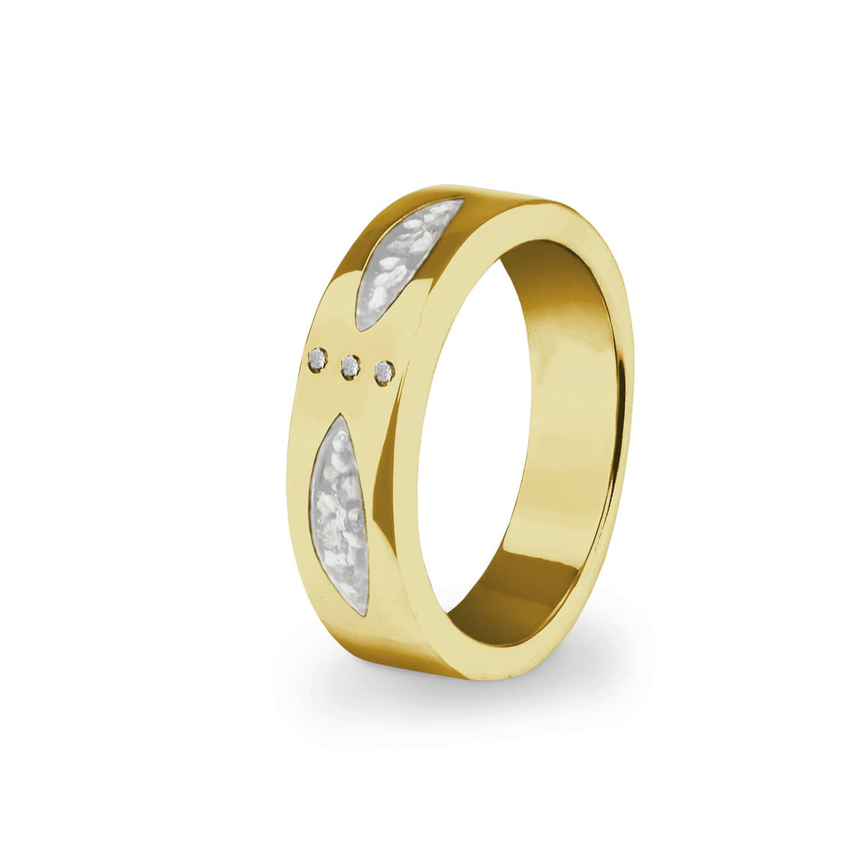 Load image into Gallery viewer, EverWith™ Unisex Three Together Memorial Ashes Ring with Swarovski Crystals - EverWith Memorial Jewellery - Trade