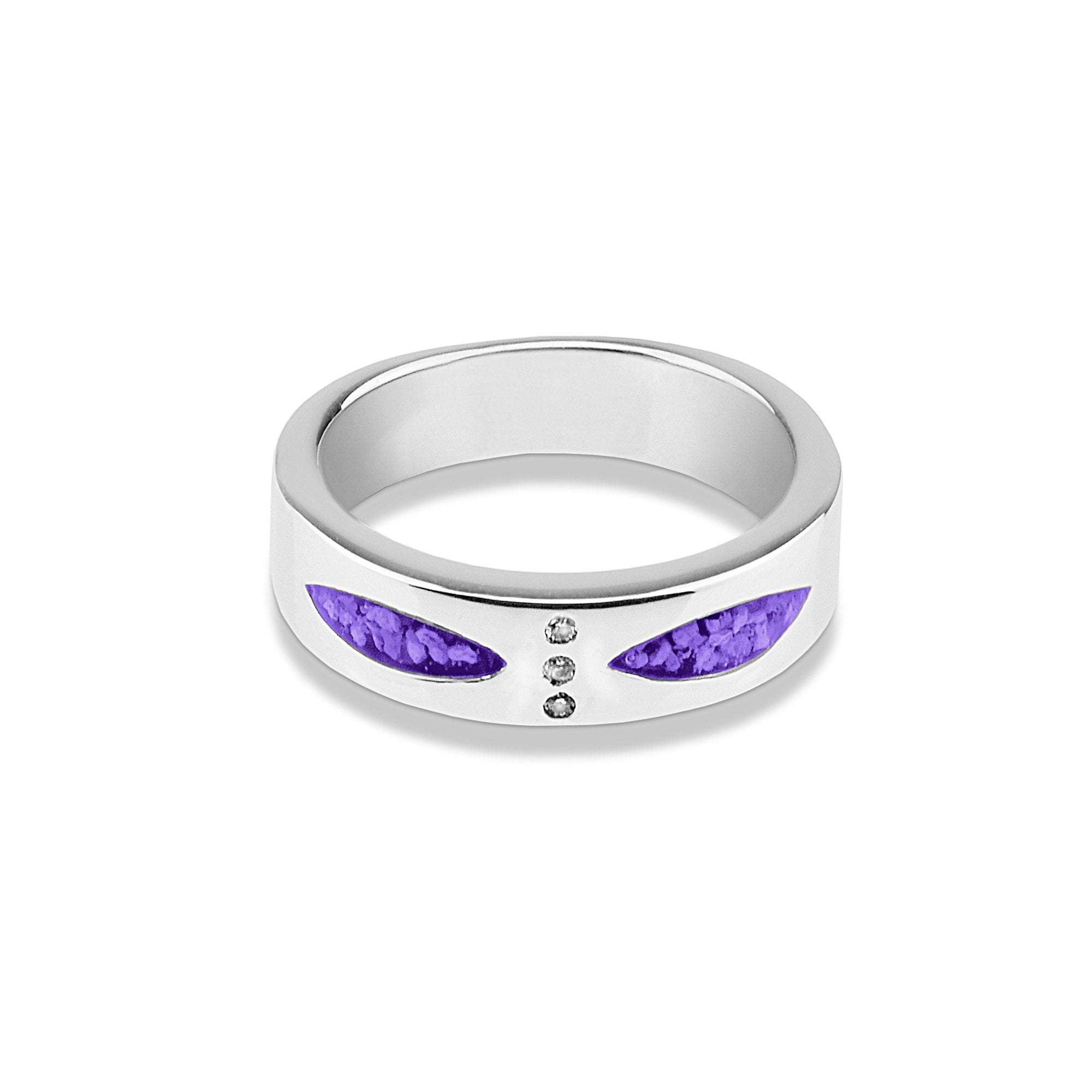 EverWith™ Unisex Three Together Memorial Ashes Ring with Swarovski Crystals - EverWith Memorial Jewellery - Trade