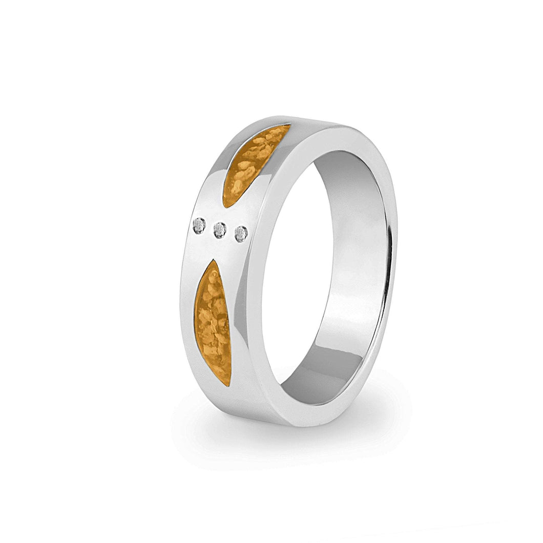 EverWith™ Unisex Three Together Memorial Ashes Ring with Swarovski Crystals - EverWith Memorial Jewellery - Trade