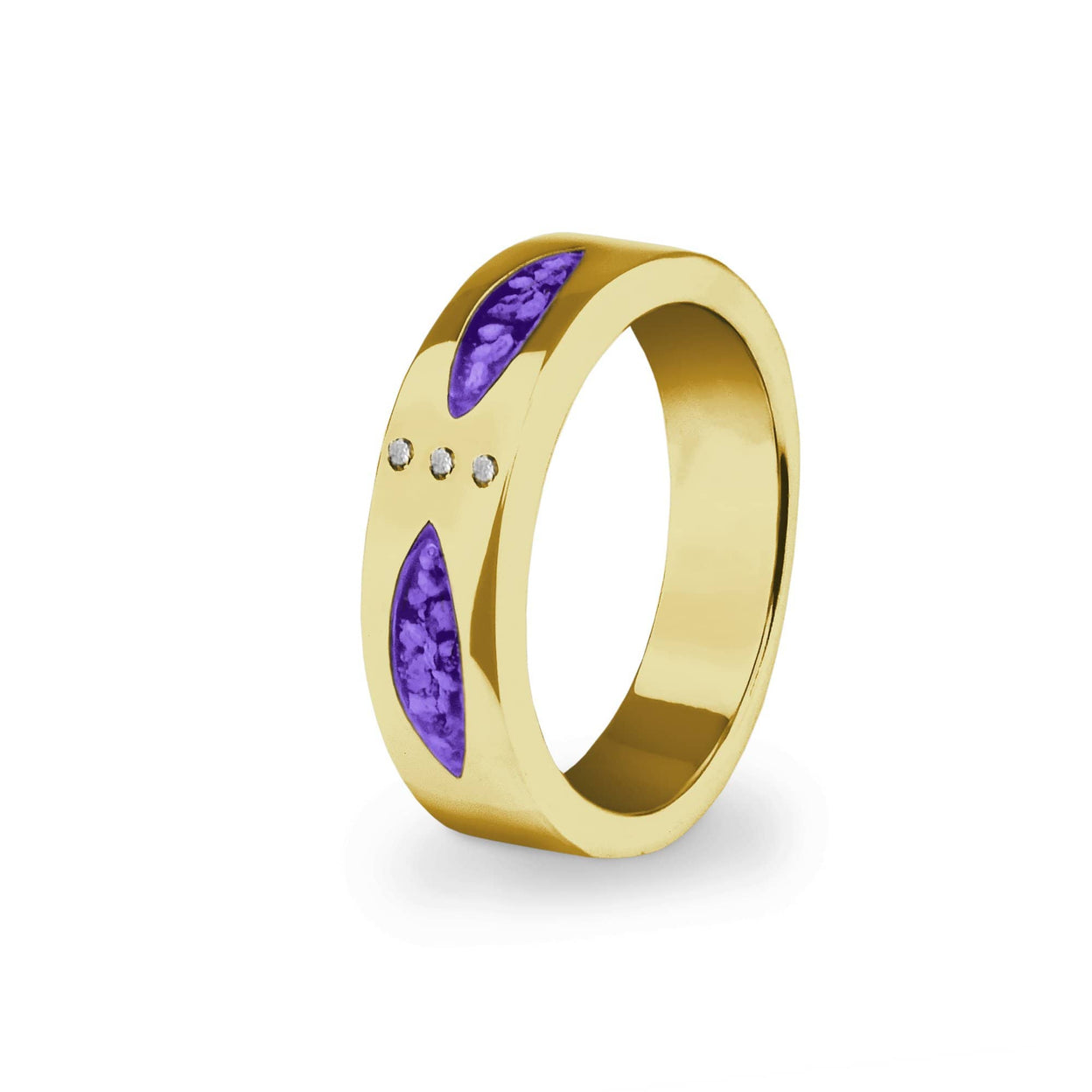 Load image into Gallery viewer, EverWith™ Unisex Three Together Memorial Ashes Ring with Swarovski Crystals - EverWith Memorial Jewellery - Trade