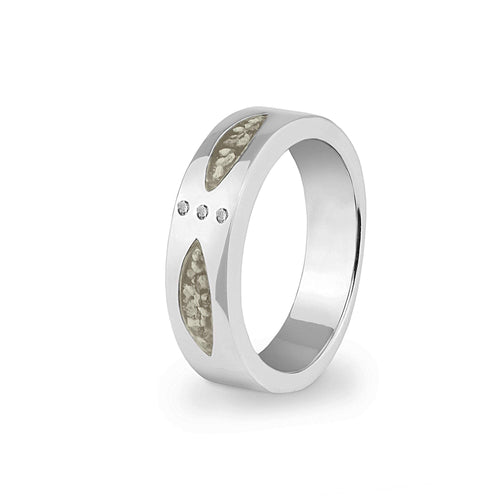 EverWith™ Unisex Three Together Memorial Ashes Ring with Swarovski Crystals - EverWith Memorial Jewellery - Trade