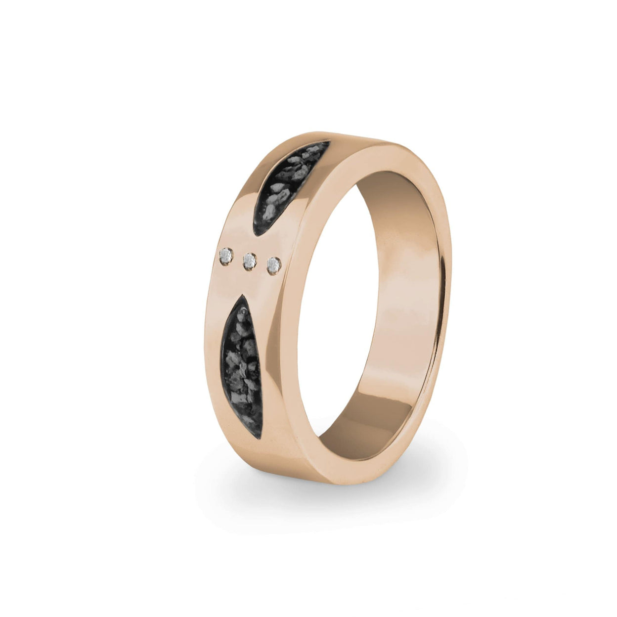 Load image into Gallery viewer, EverWith™ Unisex Three Together Memorial Ashes Ring with Swarovski Crystals - EverWith Memorial Jewellery - Trade