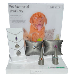 Pet Specific Small Display Stand - Complete Starter Pack with Jewellery Samples - EverWith Memorial Jewellery - Trade